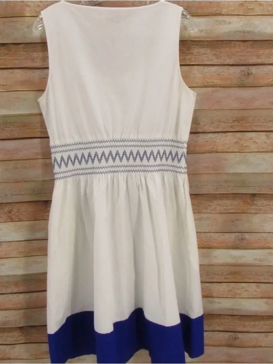 Kate Spade white and Royal Blue Sleeveless Dress (large) - Picture 3 of 10
